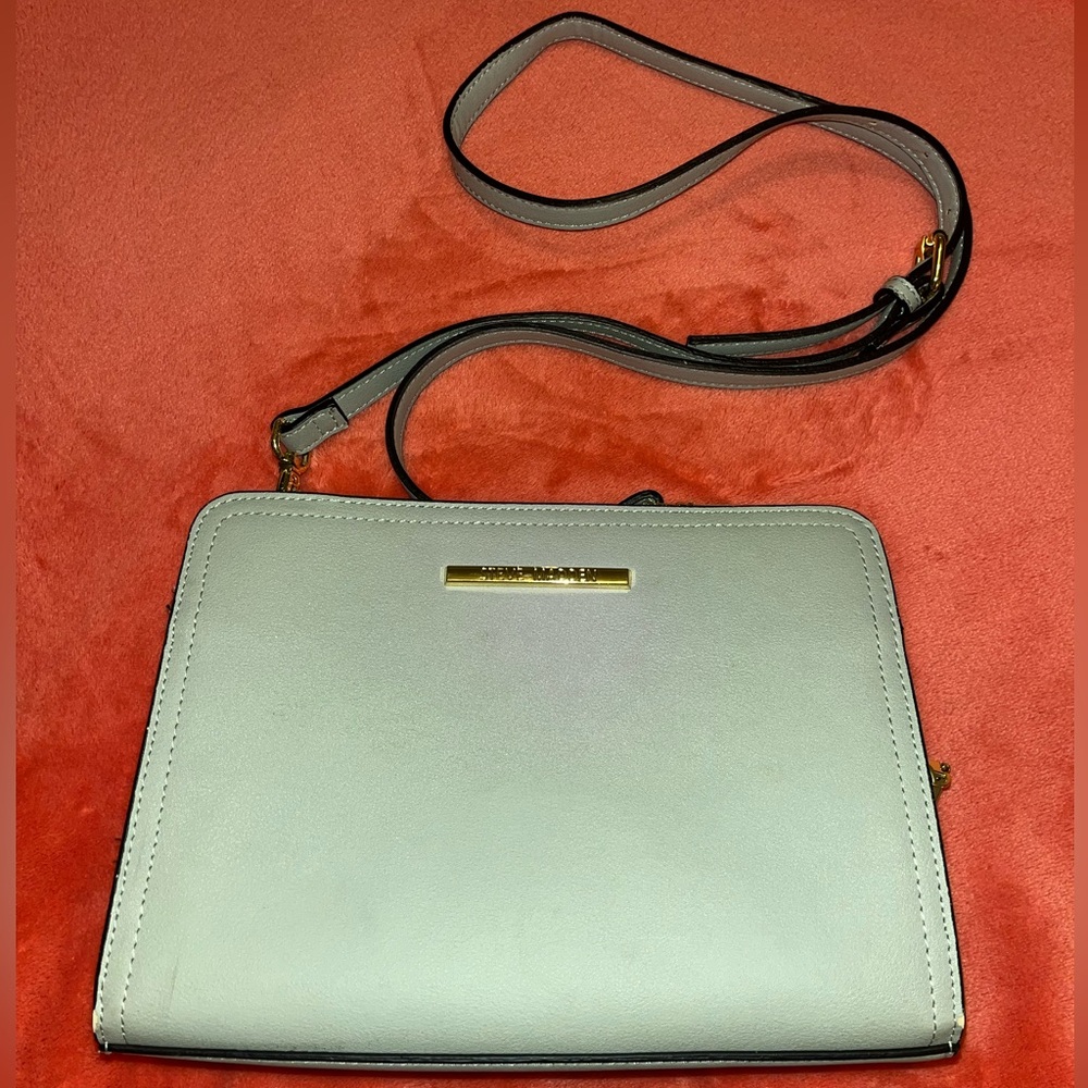 Steve Madden Light Gray Crossbody with Gold Detail